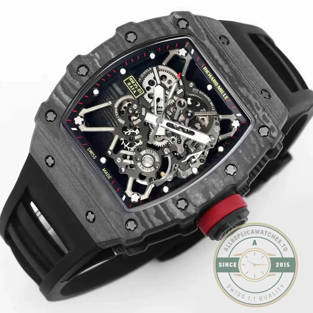 Replica Richard Mille35-01 Bbr Factory Black Rubber Strap - Budget Luxury Replica Watch