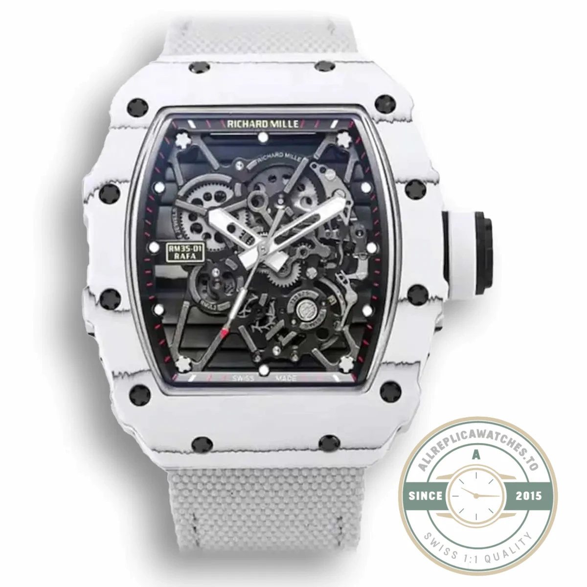 Replica Richard Mille35-01 Bbr Factory White Carbon Fiber Case - Budget Luxury Replica Watch