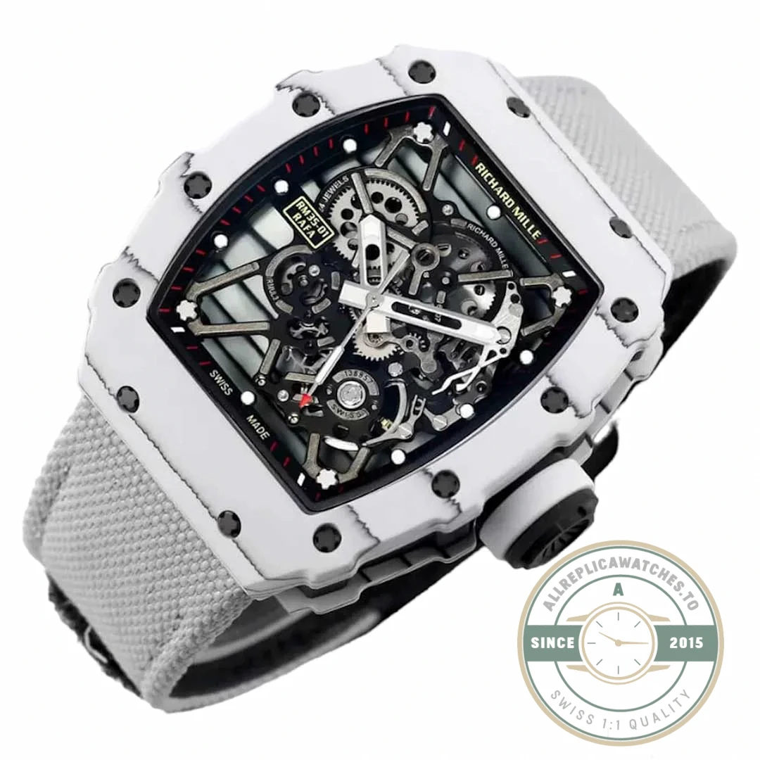 Replica Richard Mille35-01 Bbr Factory White Carbon Fiber Case - High-Grade Replica Watch