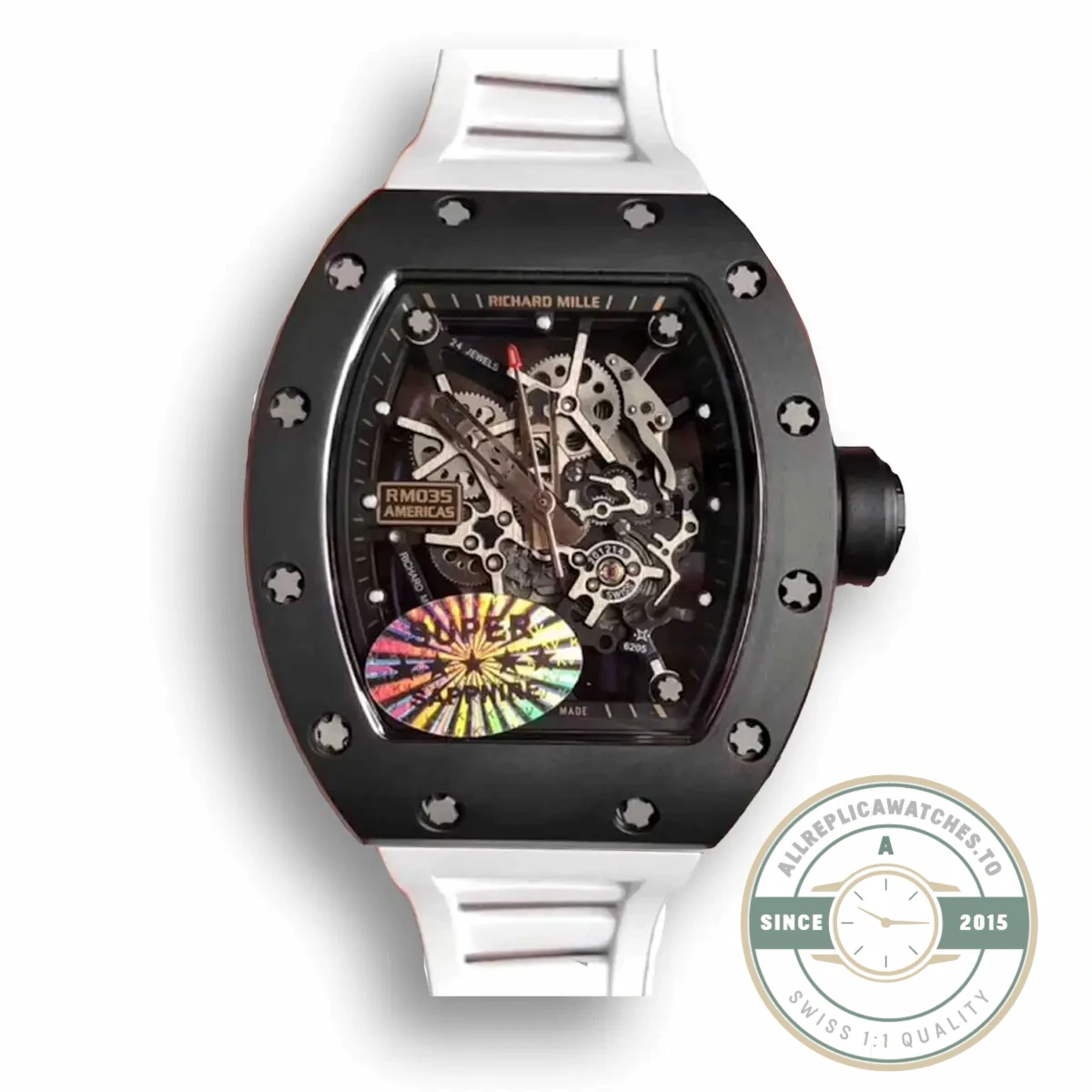 Replica Richard Mille35-01 Kv Factory White Strap - Best Quality Replica Watch