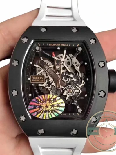 Replica Richard Mille35-01 Kv Factory White Strap - Premium Super Clone Watch