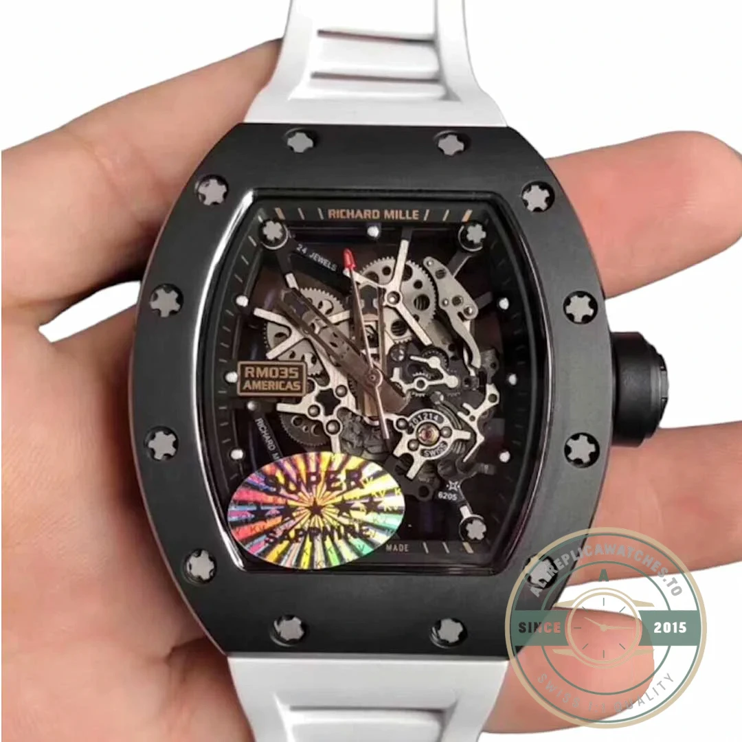 Replica Richard Mille35-01 Kv Factory White Strap - Premium Super Clone Watch