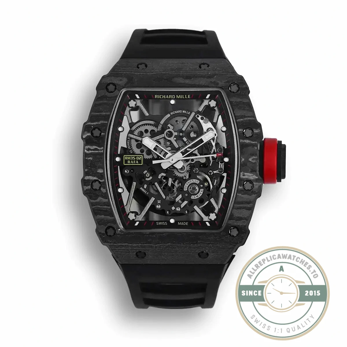 Replica Richard Mille35-02 Black Carbon Fiber - Premium Super Clone Watch