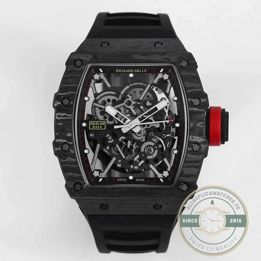 Replica Richard Mille35-02 Black Carbon Fiber - Luxury Replica Watch