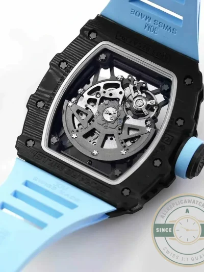 Replica Richard Mille35-02 Blue Rubber Strap - High-Grade Replica Watch