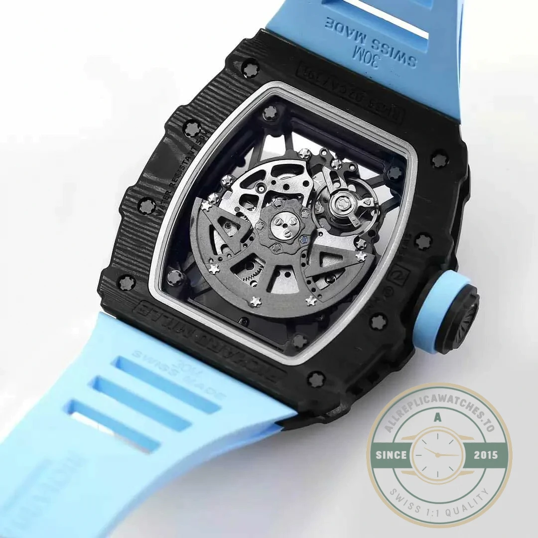 Replica Richard Mille35-02 Blue Rubber Strap - High-Grade Replica Watch