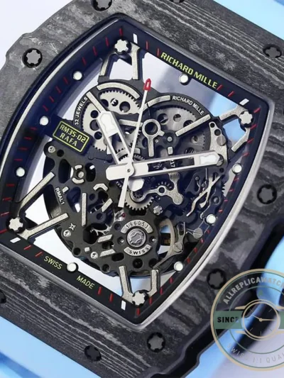 Replica Richard Mille35-02 Blue Rubber Strap - Swiss-Made Clone Watch