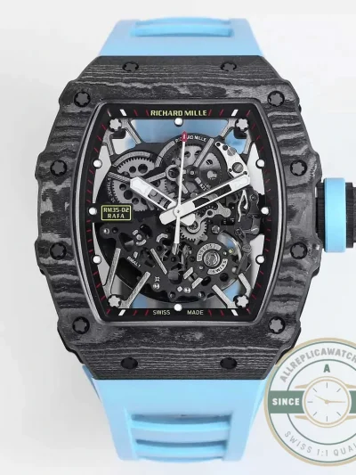 Replica Richard Mille35-02 Blue Rubber Strap - Factory Super Clone Watch