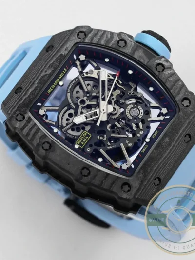 Replica Richard Mille35-02 Blue Rubber Strap - Swiss Movement Replica Watch