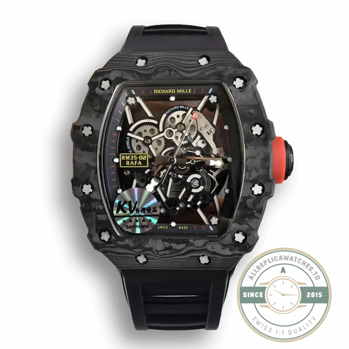Replica Richard Mille35-02 Kv Factory V3 Black Strap - Affordable Super Clone Watch