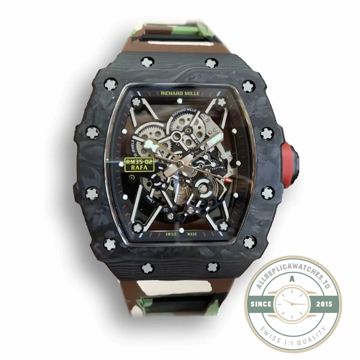 Replica Richard Mille35-02 Kv Factory V3 Camouflage Strap - Luxury Replica Watch