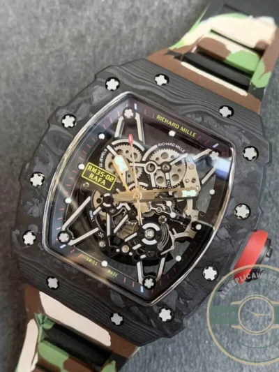 Replica Richard Mille35-02 Kv Factory V3 Camouflage Strap - High-Grade Replica Watch