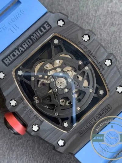 Replica Richard Mille35-02 Kv Factory V3 Carbon Fiber Case - High-Grade Replica Watch