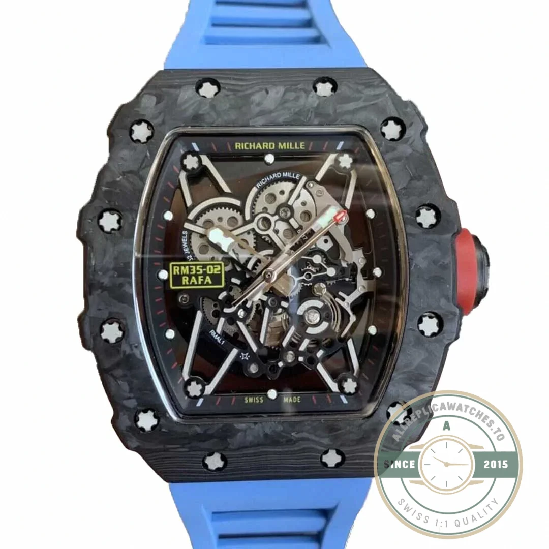 Replica Richard Mille35-02 Kv Factory V3 Carbon Fiber Case - Top-Tier Swiss Replica Watch