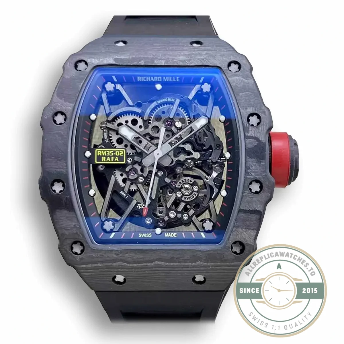 Replica Richard Mille35-02 Ntpt Carbon Fiber Black Strap - Swiss-Made Clone Watch