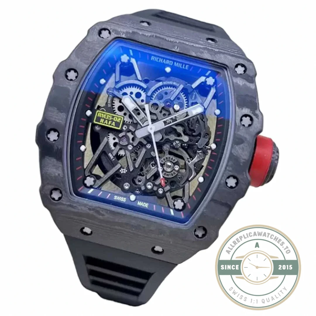 Replica Richard Mille35-02 Ntpt Carbon Fiber Black Strap - Affordable Super Clone Watch
