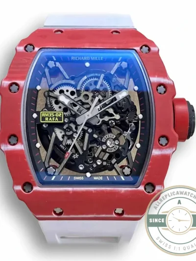 Replica Richard Mille35-02 Ntpt Carbon Fiber White Strap - Top-Tier Swiss Replica Watch