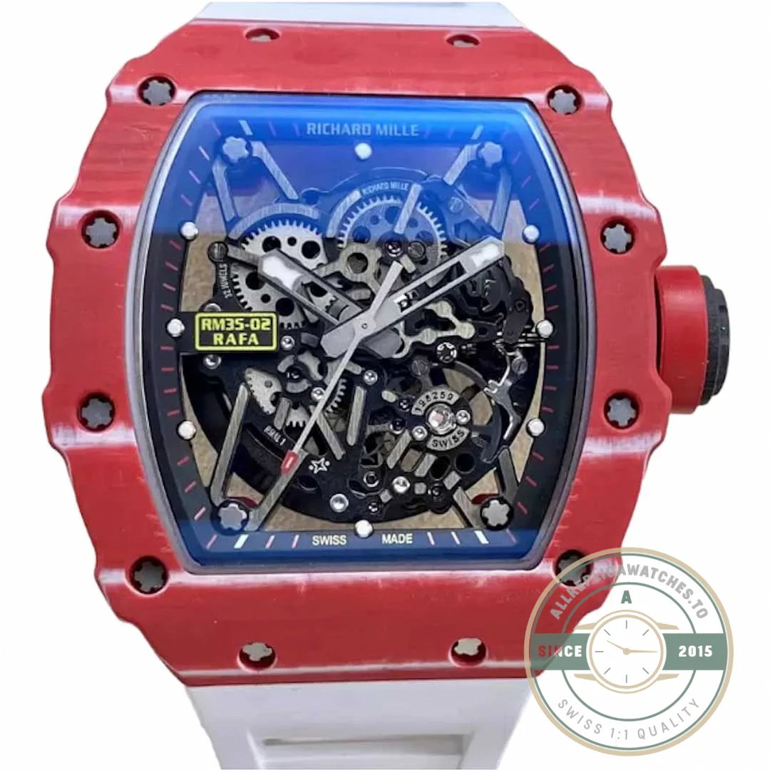 Replica Richard Mille35-02 Ntpt Carbon Fiber White Strap - Swiss-Made Clone Watch