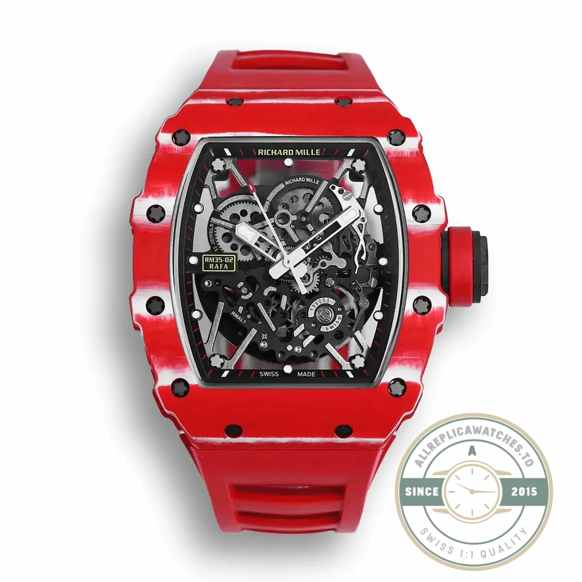 Replica Richard Mille35-02 Red Carbon Fiber Case - Premium Super Clone Watch