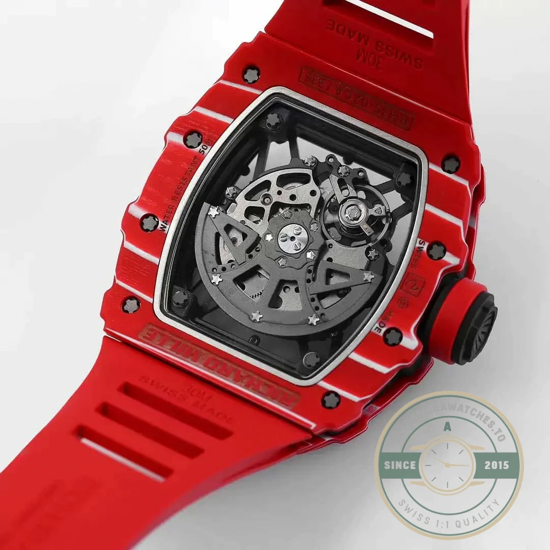 Replica Richard Mille35-02 Red Carbon Fiber Case - Swiss-Made Clone Watch