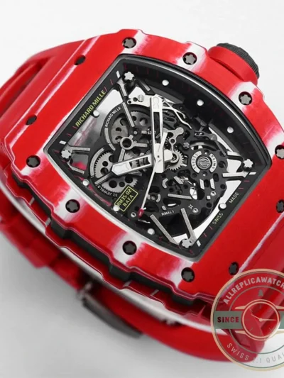Replica Richard Mille35-02 Red Carbon Fiber Case - High-Grade Replica Watch