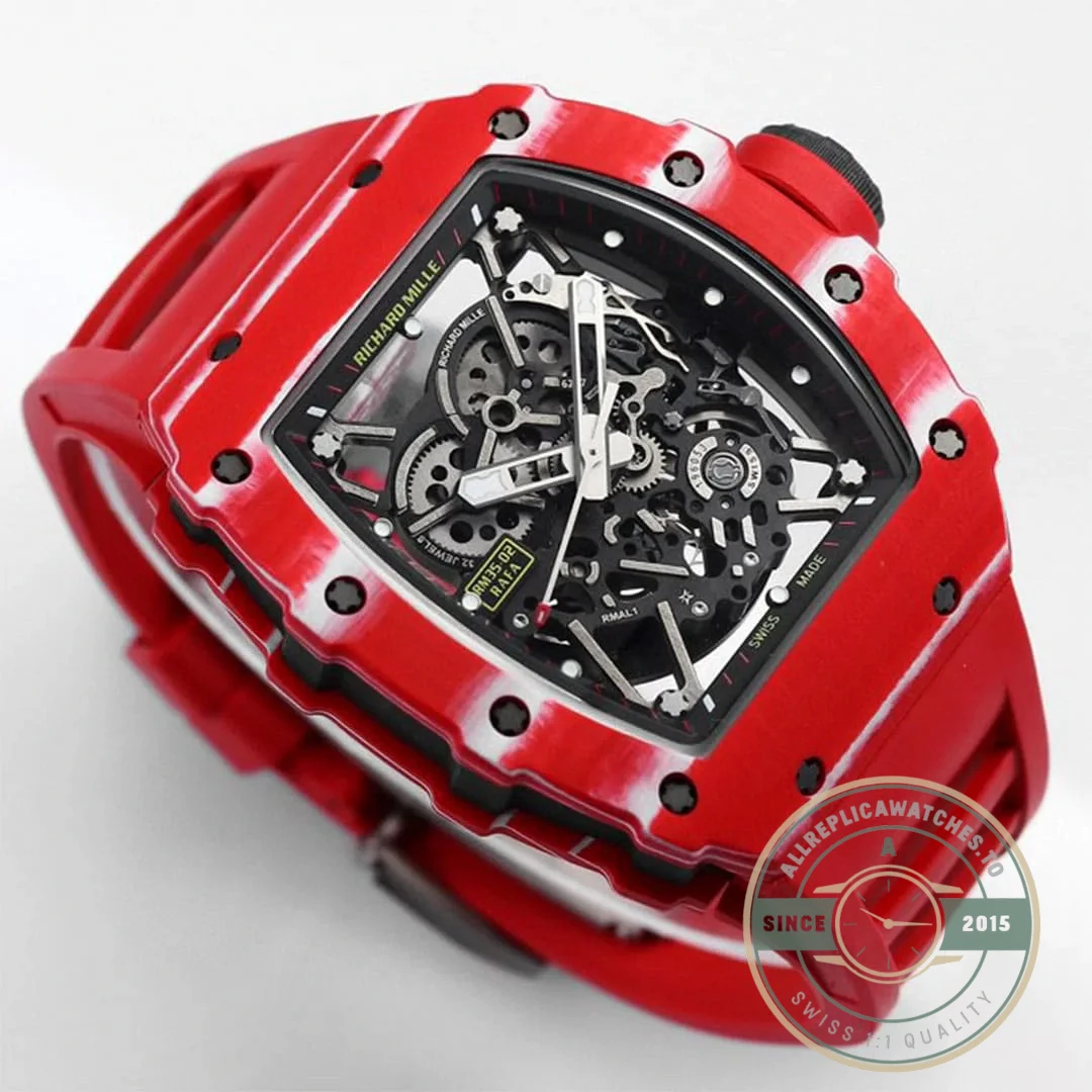 Replica Richard Mille35-02 Red Carbon Fiber Case - High-Grade Replica Watch