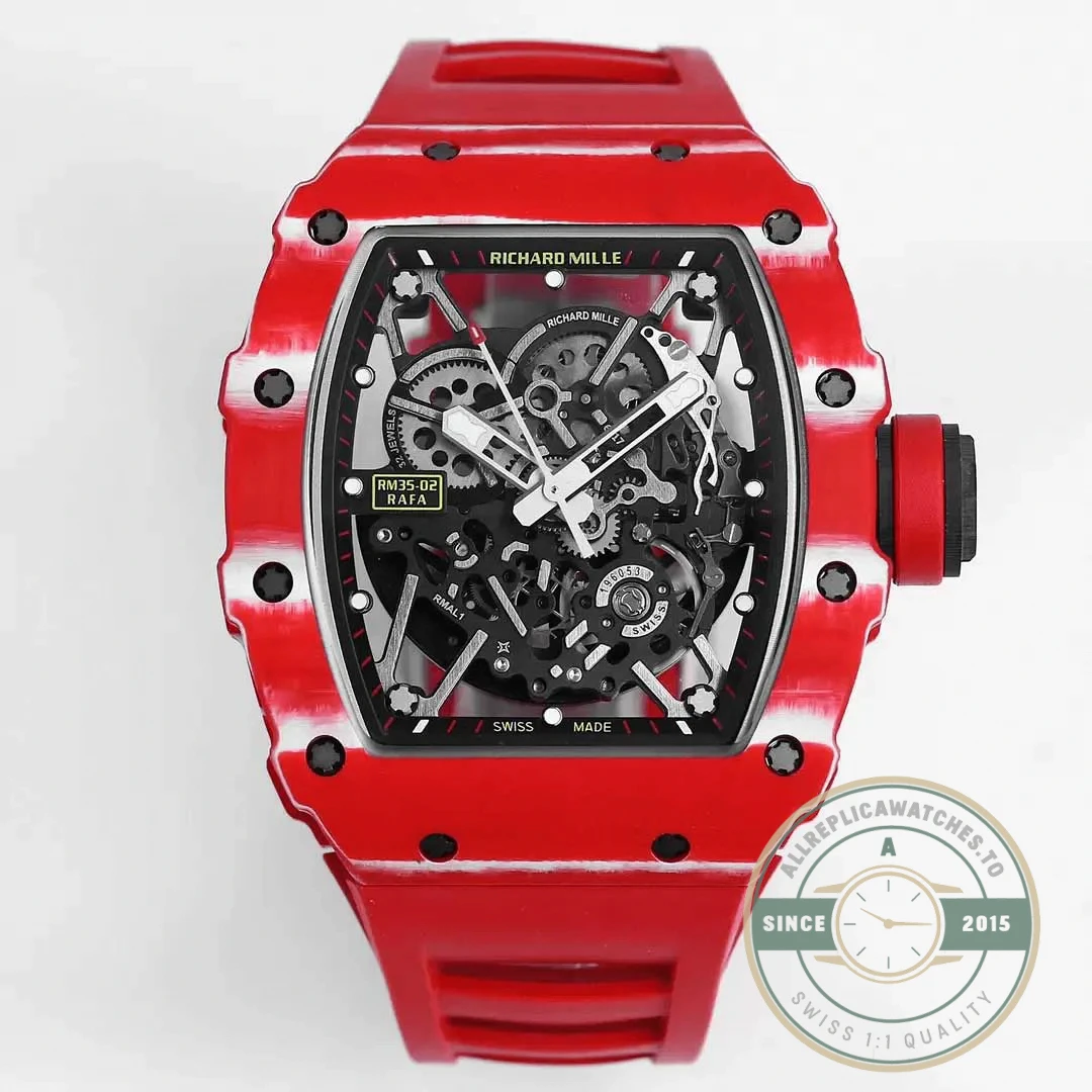 Replica Richard Mille35-02 Red Carbon Fiber Case - Best Quality Replica Watch