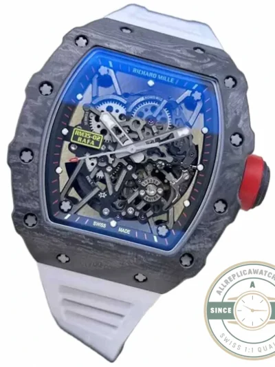 Replica Richard Mille35-02 T+ Factory Carbon Fiber White Strap - Best Quality Replica Watch