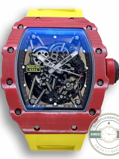 Replica Richard Mille35-02 T+ Factory Red Carbon Fiber Ntpt Case - Premium Super Clone Watch