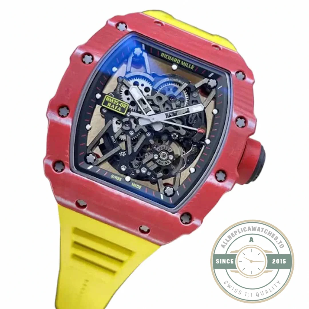 Replica Richard Mille35-02 T+ Factory Red Carbon Fiber Ntpt Case - Luxury Replica Watch