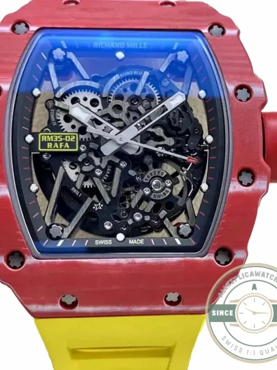 Replica Richard Mille35-02 T+ Factory Red Carbon Fiber Ntpt Case - Top-Tier Swiss Replica Watch