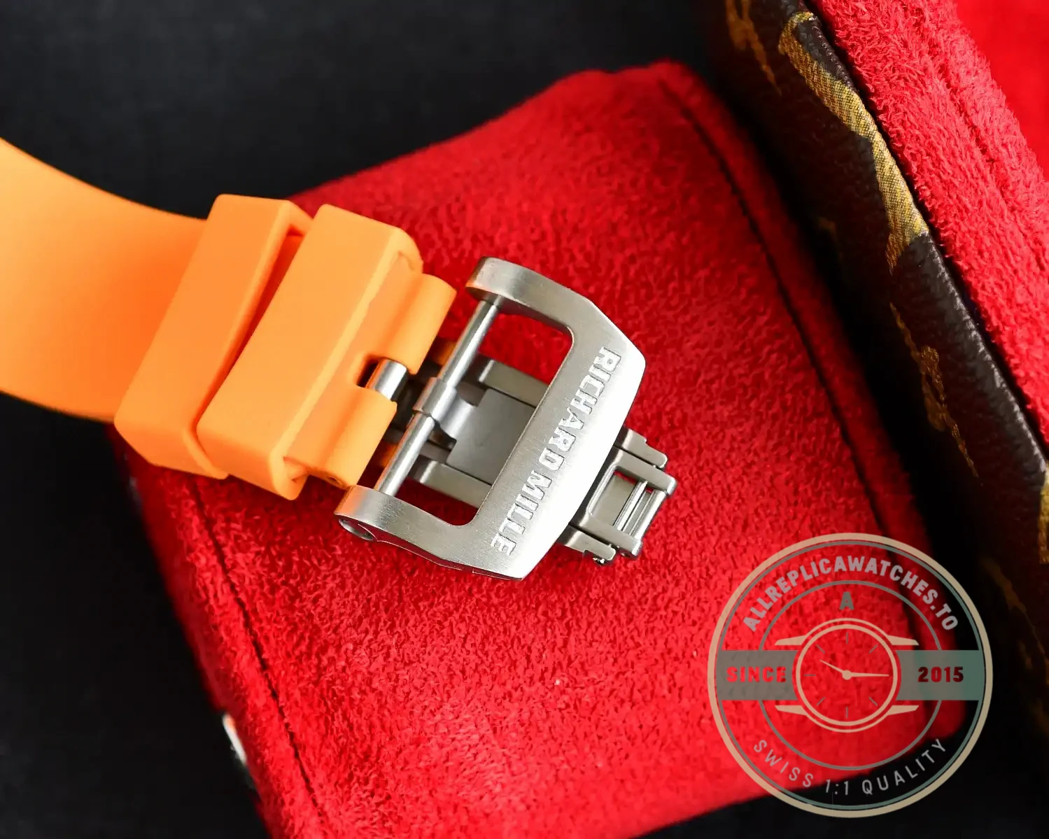 Replica Richard Mille35-02 Transparent Case Orange Strap - Affordable Super Clone Watch