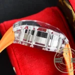 Replica Richard Mille35-02 Transparent Case Orange Strap - Budget Luxury Replica Watch