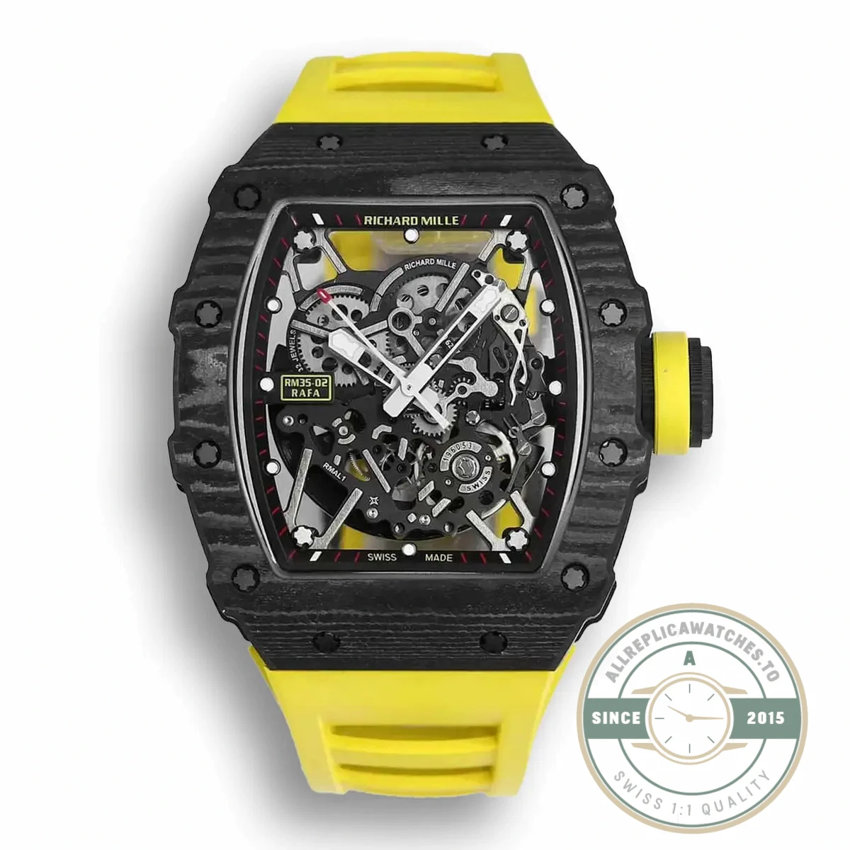 Replica Richard Mille35-02 Yellow Strap - Affordable Super Clone Watch
