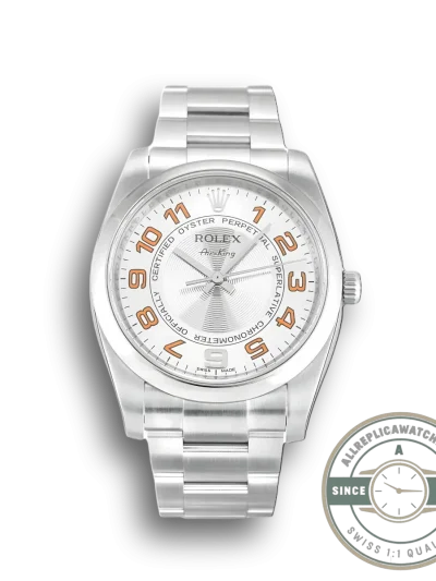 Replica Rolex Air-King 34mm Dial Silver 114200 - Swiss Movement Replica Watch