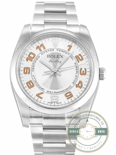 Replica Rolex Air-King 34mm Dial Silver 114200 - Affordable Super Clone Watch