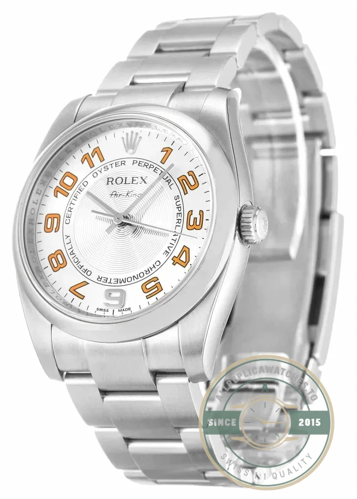 Replica Rolex Air-King 34mm Dial Silver 114200 - Luxury Replica Watch