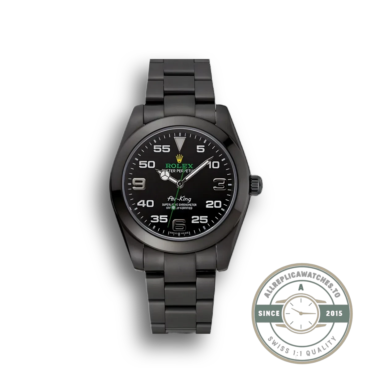 Replica Rolex Air-King 38mm Dial Black 1454019 - Top-Tier Swiss Replica Watch