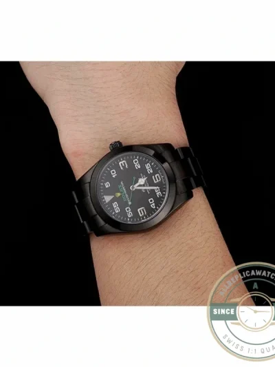 Replica Rolex Air-King 38mm Dial Black 1454019 - Affordable Super Clone Watch