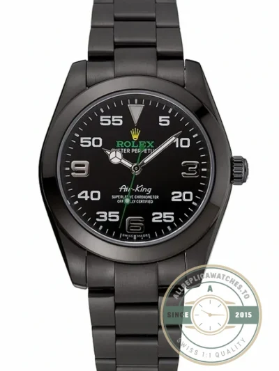 Replica Rolex Air-King 38mm Dial Black 1454019 - Affordable Super Clone Watch