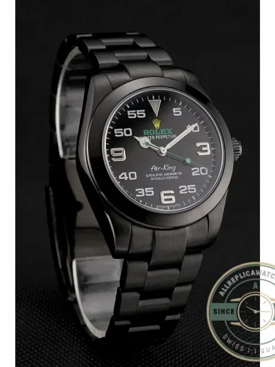 Replica Rolex Air-King 38mm Dial Black 1454019 - Budget Luxury Replica Watch