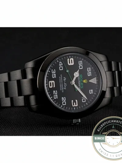 Replica Rolex Air-King 38mm Dial Black 1454019 - Budget Luxury Replica Watch