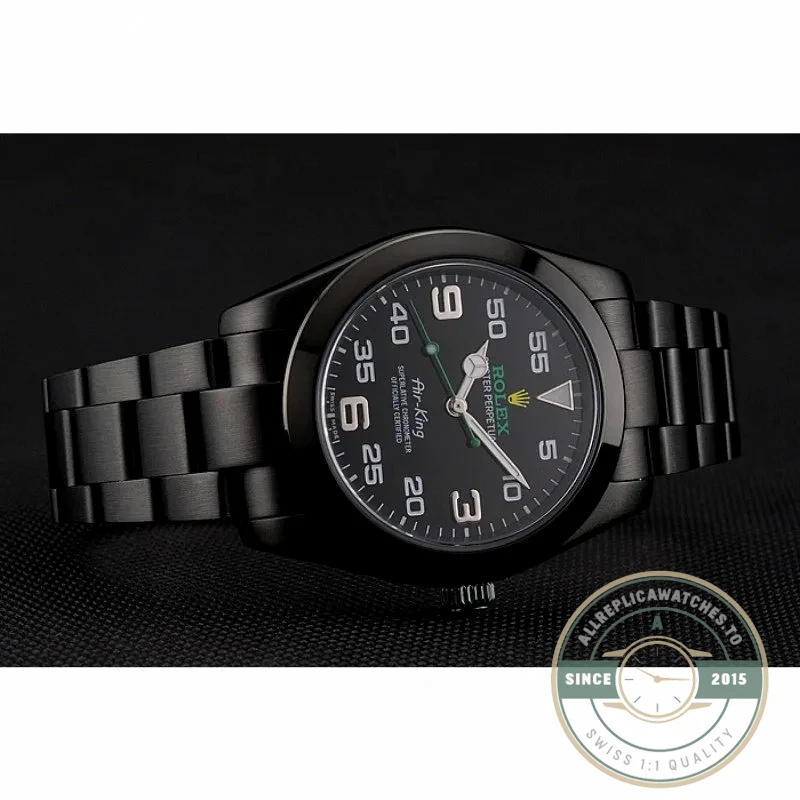 Replica Rolex Air-King 38mm Dial Black 1454019 - Budget Luxury Replica Watch
