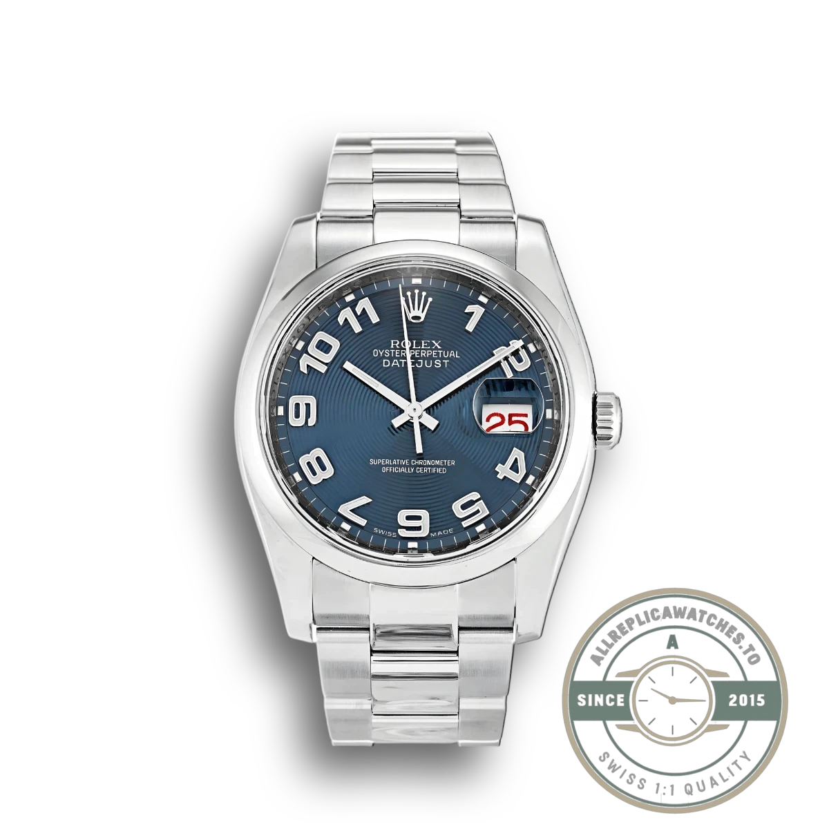 Replica Rolex Datejust 116200 36mm Concentric Blue Dial - Premium Super Clone Watch