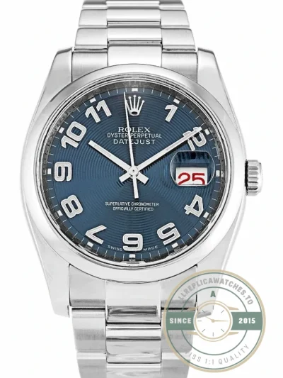 Replica Rolex Datejust 116200 36mm Concentric Blue Dial - 1:1 Swiss Replica Watch