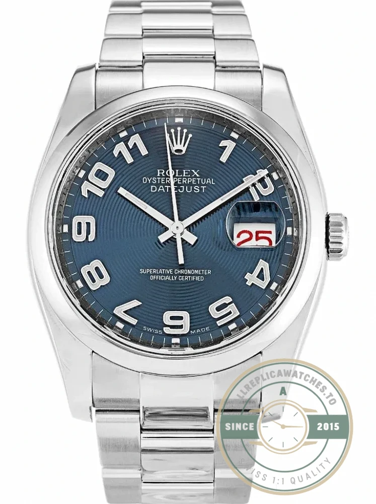 Replica Rolex Datejust 116200 36mm Concentric Blue Dial - 1:1 Swiss Replica Watch