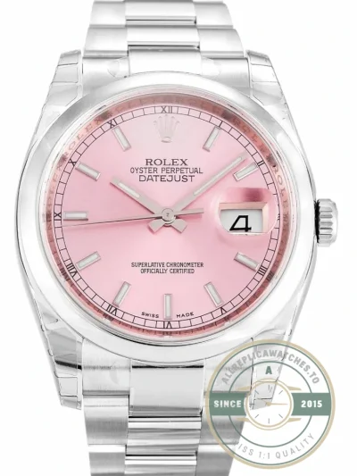 Replica Rolex Datejust 116200 36mm Pink Dial - Factory Super Clone Watch