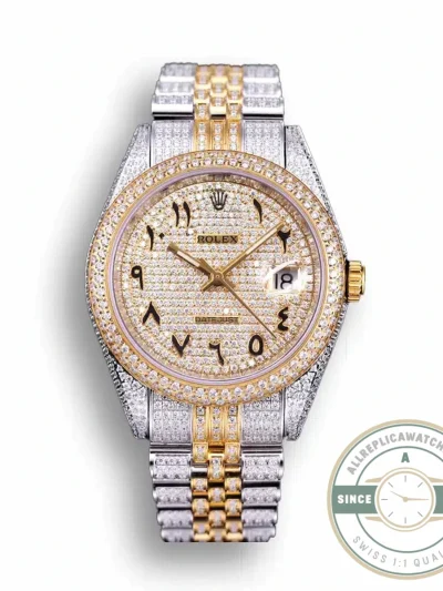 Replica Rolex Datejust 126300 41mm Arabic Diamond Dial - Swiss Movement Replica Watch