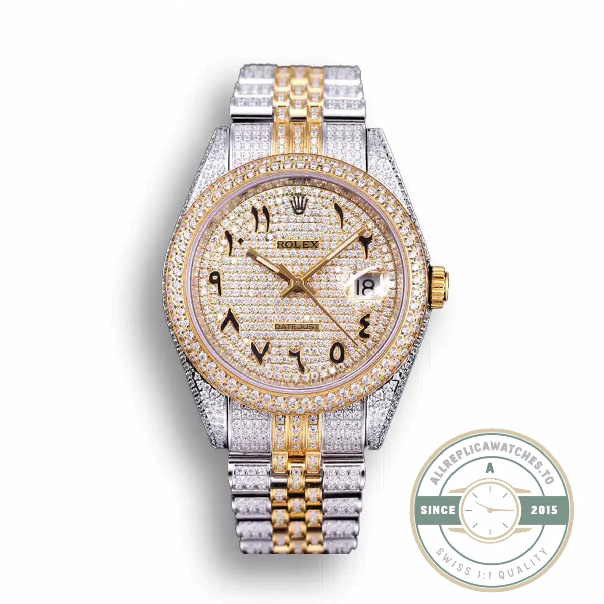 Replica Rolex Datejust 126300 41mm Arabic Diamond Dial - Swiss Movement Replica Watch