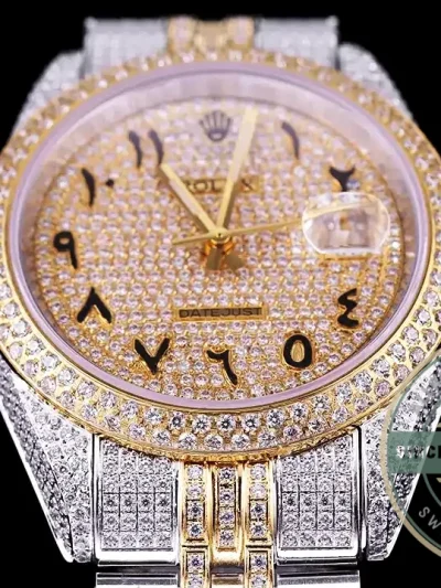 Replica Rolex Datejust 126300 41mm Arabic Diamond Dial - Affordable Super Clone Watch